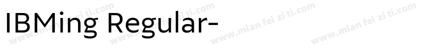 IBMing Regular字体转换